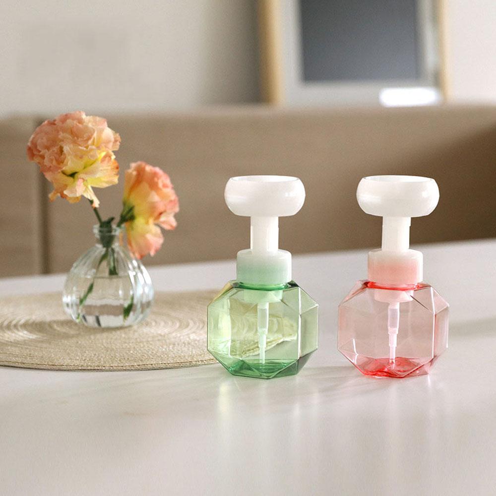 Shower Gel Foam Pump Bottle Flower-shaped Refillable Bottles Liquid Soap Dispenser Empty Bottle