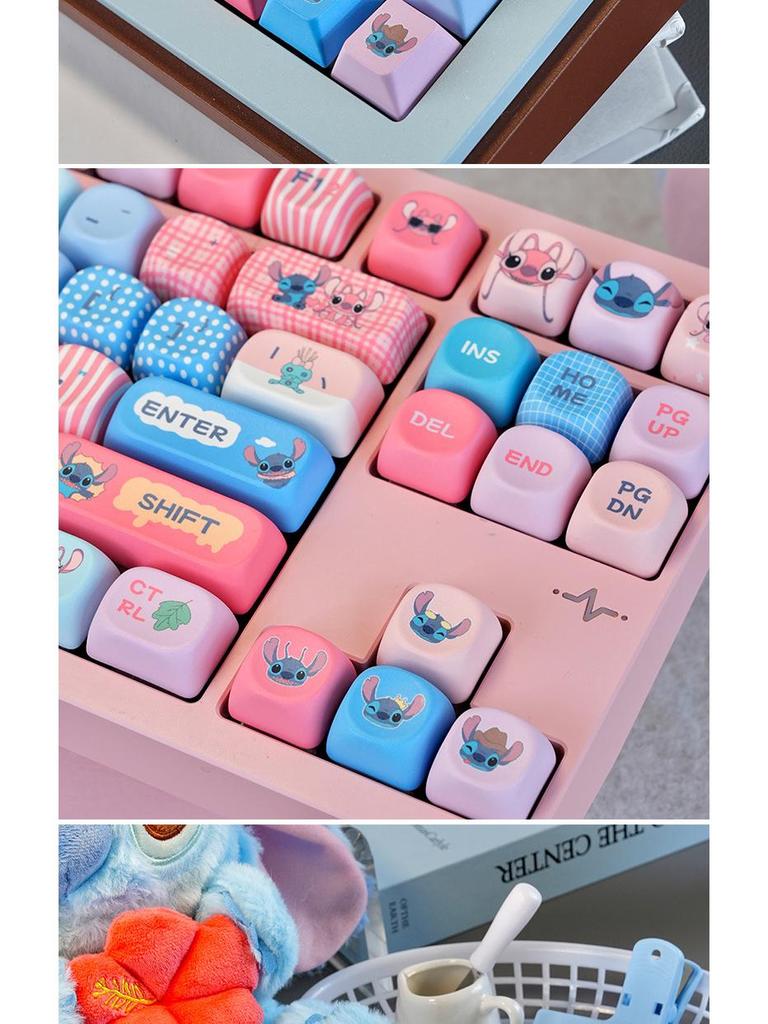 Stitch MOA Original Height PBT Dye-Sublimation Lilo & Stitch Mechanical Keyboard Full Keycap Set