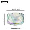 Compact Glass Ashtray for Hotel Rooms, Bedrooms, and Bathrooms