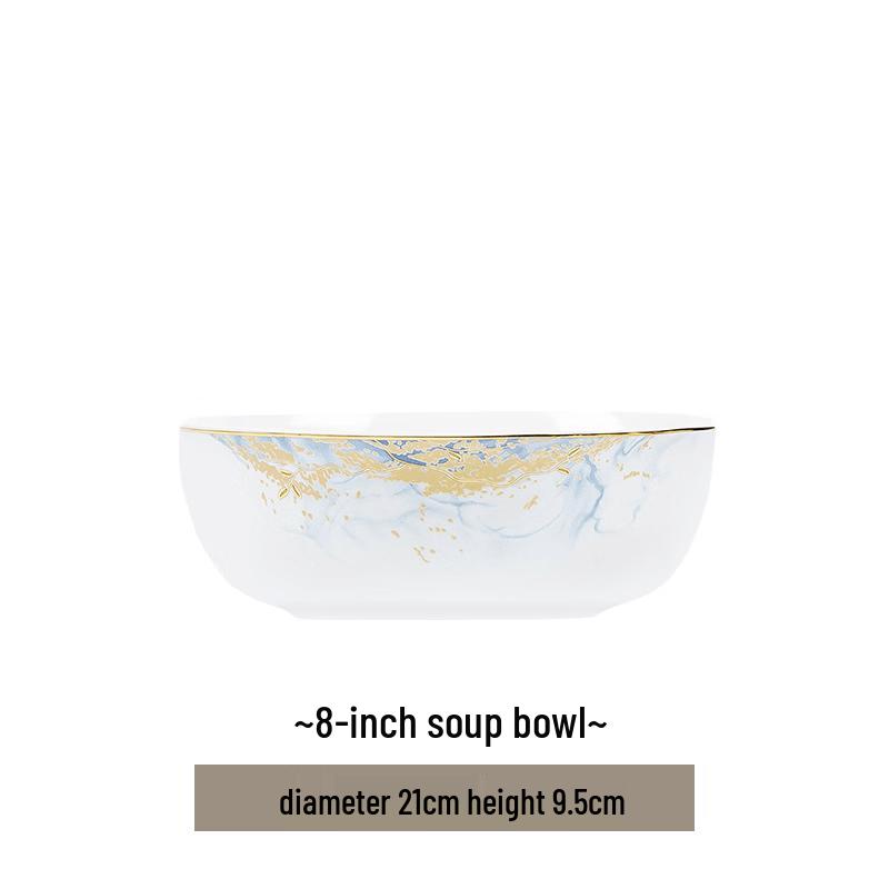 Glazed Ceramic 8-inch Soup Bowl