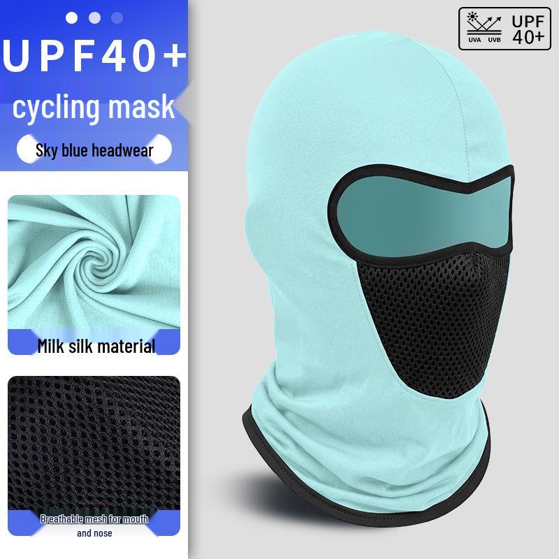 Herren Eis-Seide Vollgesichts-Motorrad-Sportmaske - Winddicht & Sonnenschutz Halsbekleidung
