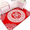 Romantic Red Wedding Bedside Carpet for Chinese Wedding Room Decor