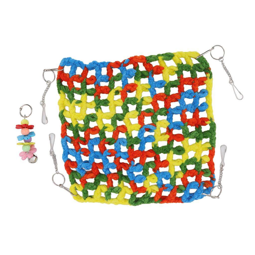 Hanging Hamster Bed Hand Woven Hamster Hammock Swing for Small Animal Chinchilla Rat Gerbil Sugar Glider 25x25cm