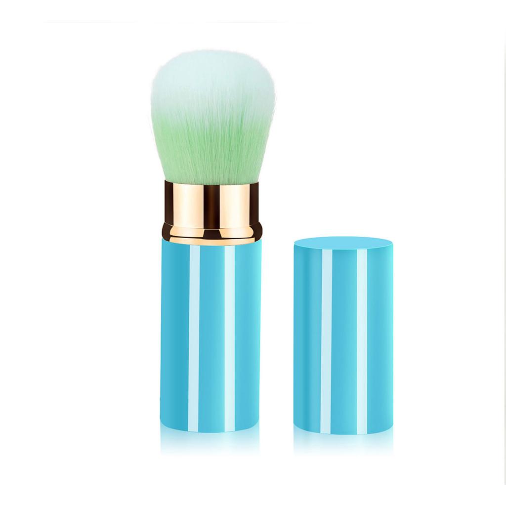1ks Zatahovací štětec Štětec na make-up Štětec na pudr Růžový štětec Štětec na pudr Mini Multifunkční Přenosný S hliníkovou rukojetí