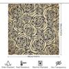 Rustic Vintage Bathroom Decorfloral Print Shower Curtain Set For Home Bath Remodeling Black Rose Cream Fabric Waterproof Shower
