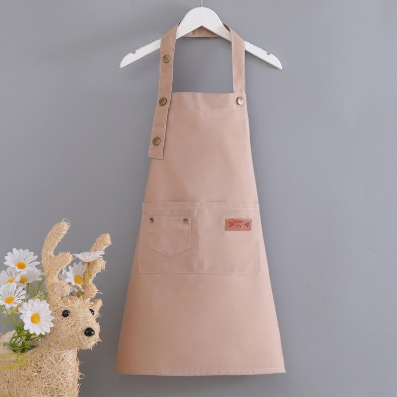 Kids' Water-Repellent Painting Apron, Polyester Cotton Canvas, Stain-Resistant