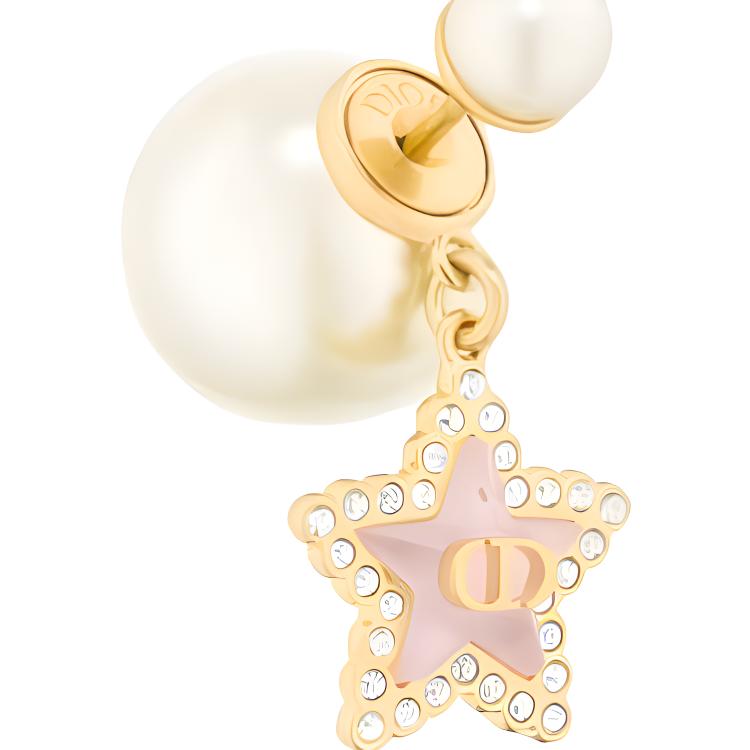Dior CD Logo Glass Resin Earrings Unisex Earrings Gold White Silver E4388WOMCYD19K