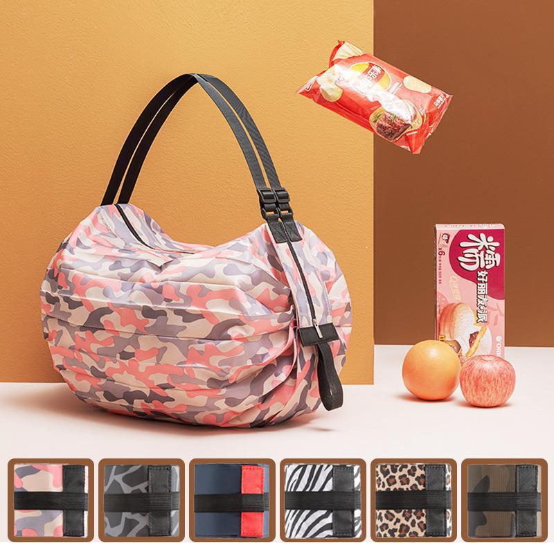 1PCS Foldable Retractable Supermarket Shopping Storage Bag Environmentally Friendly and Reusable Pouch Ultra-compact Portable