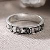 Vintage Hand Carved Star Moon Women's Ring Minimalist CopperColor Metal Geometry Daily Wear Party Jewelry Anniversary Gift