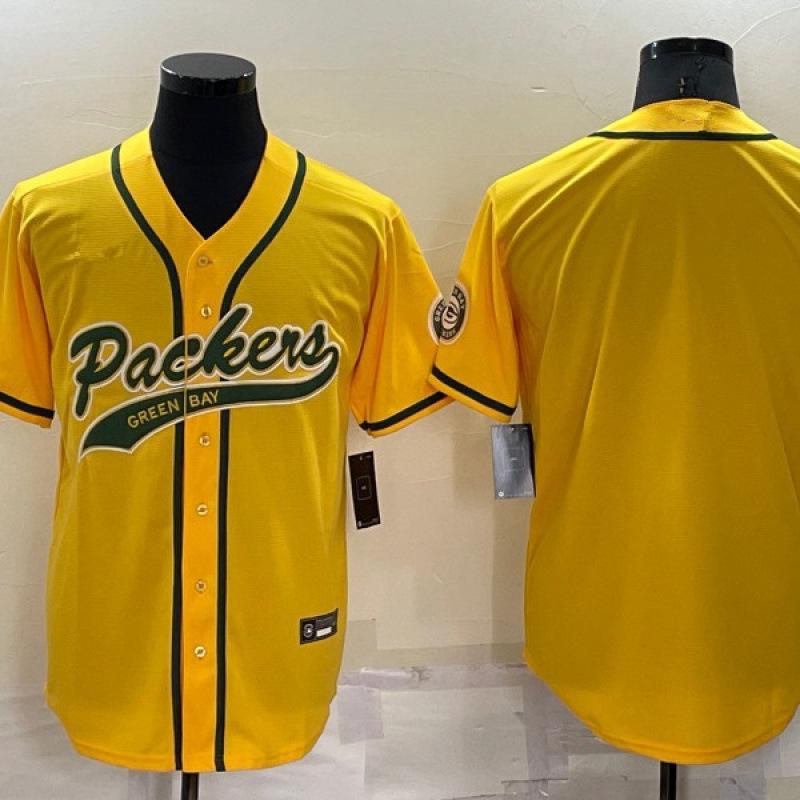 Packers #12 RODGERS Rugby-Baseball Cardigan-Style Retro Embroidered Jersey