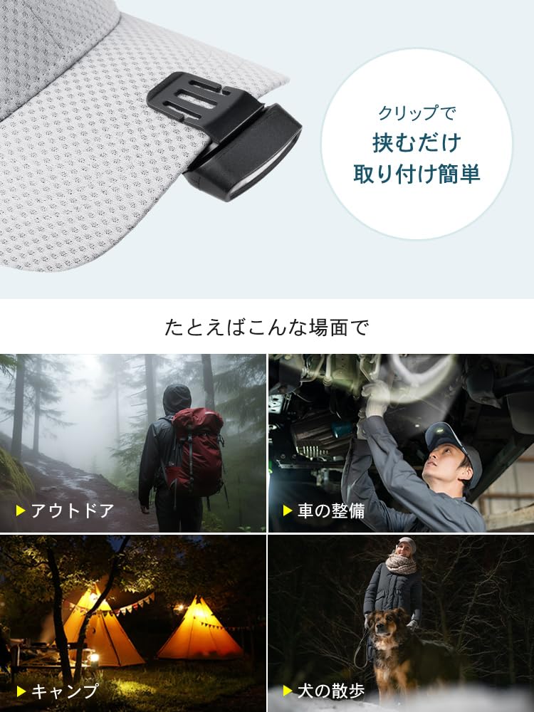 Cap Light LED Hat Light Rechargeable Waterproof IPX6 3 Brightness Levels 150 Lumens Adjustable Angle Motion Sensor Compact Fishing Running Outdoor