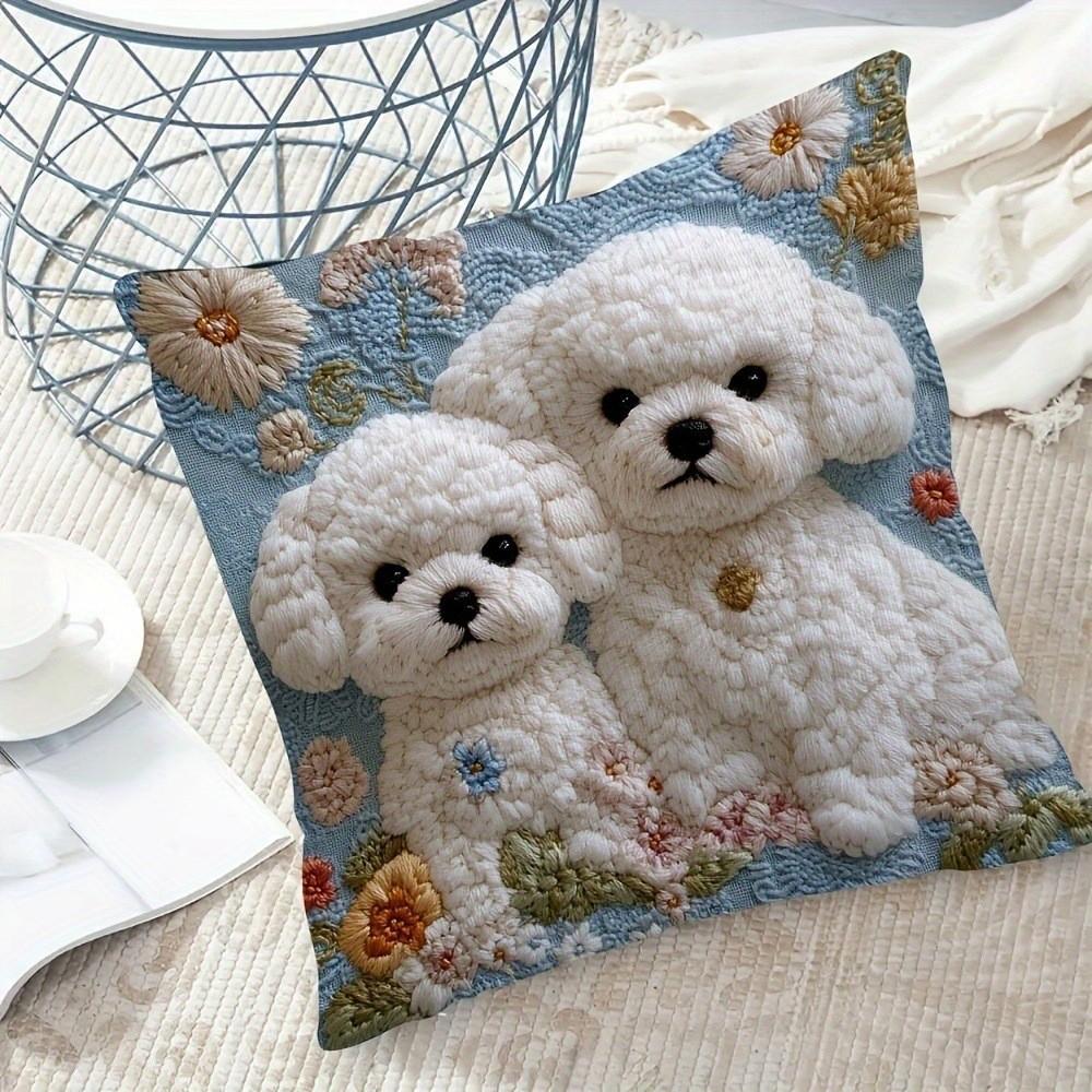Vibrant Bohemian Style Short Plush Pillow Cover 45x45cm Charming Kitten Living Room Bedroom Decor (Pillow Insert Not Included)