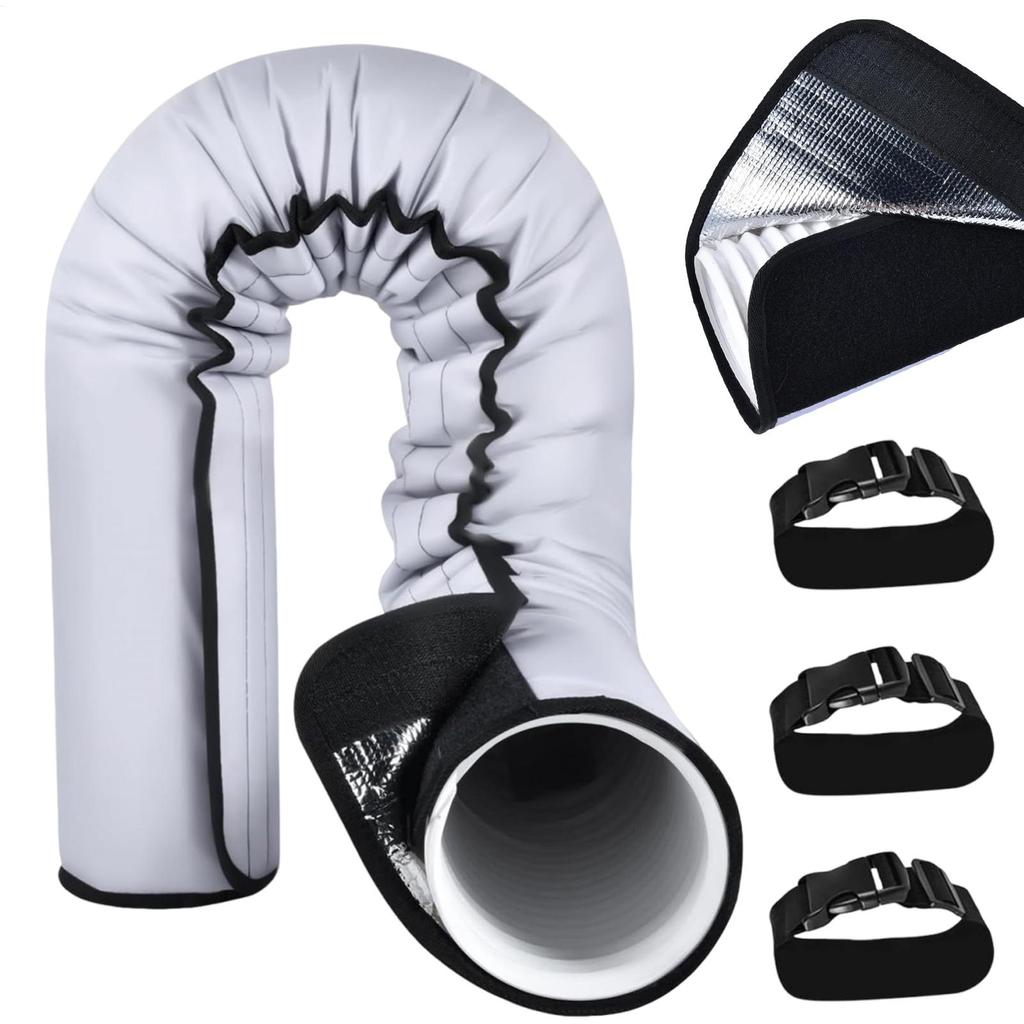 Portable Air Conditioner Exhaust Hose Cover AC Hose Cover Waterproof Ac Hose Insulation Sleeve With 3 Buckle Straps For AC