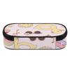 School Pencil Case Printed Durable 300D Polyester Smooth Zipper with Mesh Pocket Removable Divider and Pen Slots for Students