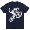Funny Kitten Cat Riding Bicycle Meme Graphic T-shirts Men Women 90s Vintage T Shirt Oversized Cotton Tee Shirts
