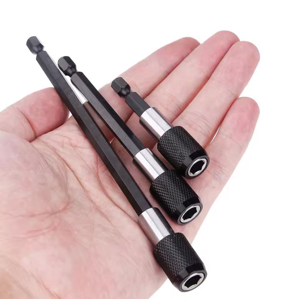 Hexagonal quick release self-locking extension rod, screwdriver extension rod tool, electric drill, quick transfer