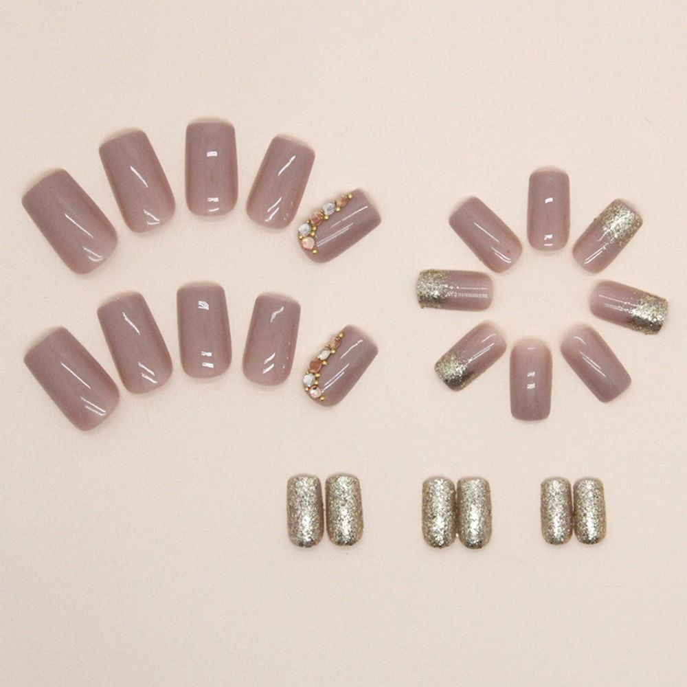 Pink Blue Fake Nials Long Square Press On Nails New Nail Tips  DIY