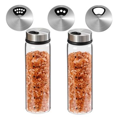 Salt Spice Seasoning Spice Sugar Seasoning Glass Container 2-Piece Set, 300ml, Container, Bottle, Jar, Bottle, Container, Tin, Heat-Resistant