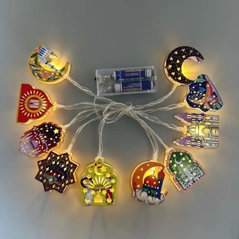 

Home Lighting Oil Lamp Moon Castle LED Ramadan Decoration Cultural Festival Gift Holiday Celebration Decor Festive Lights 1.65m