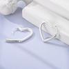 Earrings 925 Sterling Silver Hoop Earring Sparkling Heart-Shaped Star Moon Earrings For Women Jewelry Fine Birthday Party Gifts