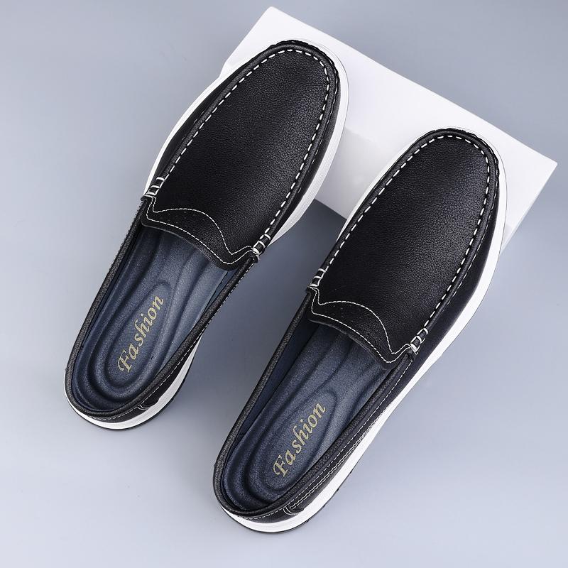 Fashion High Quality Men's Genuine Leather Loafers Handmade Male Slip On Shoes Classic Moccasins Casual Walking Flats Driving Footwear