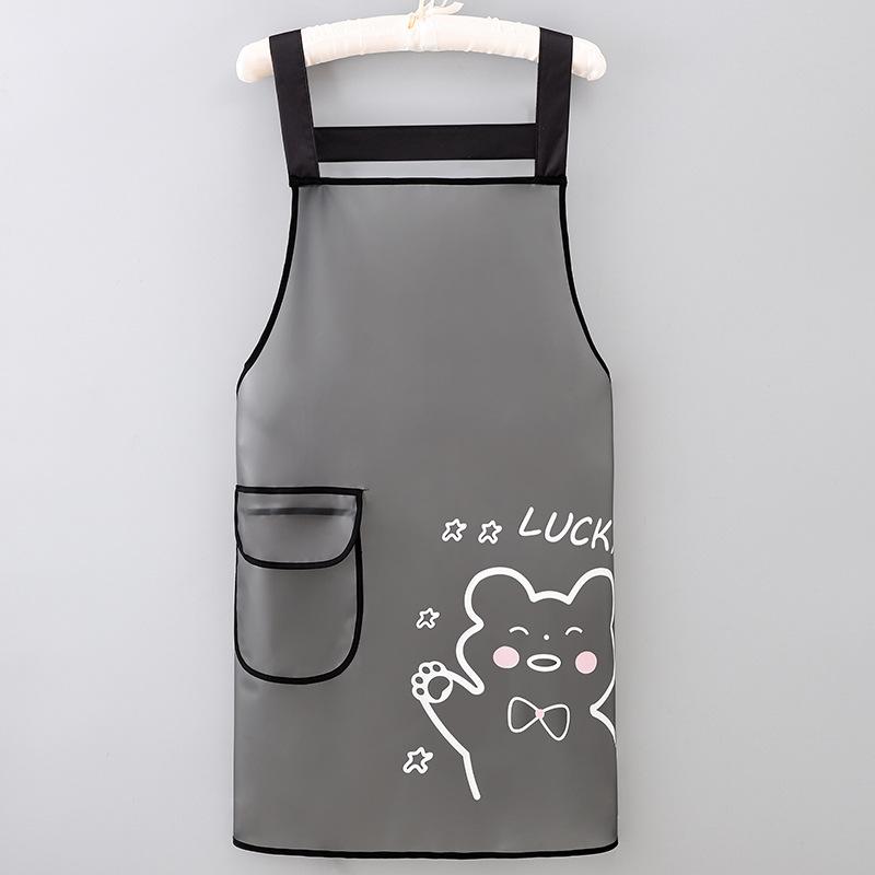 Waterproof Cartoon TPU Disposable Apron - Sleeveless, Oil-Proof Kitchen Workwear for Women (2025 New)