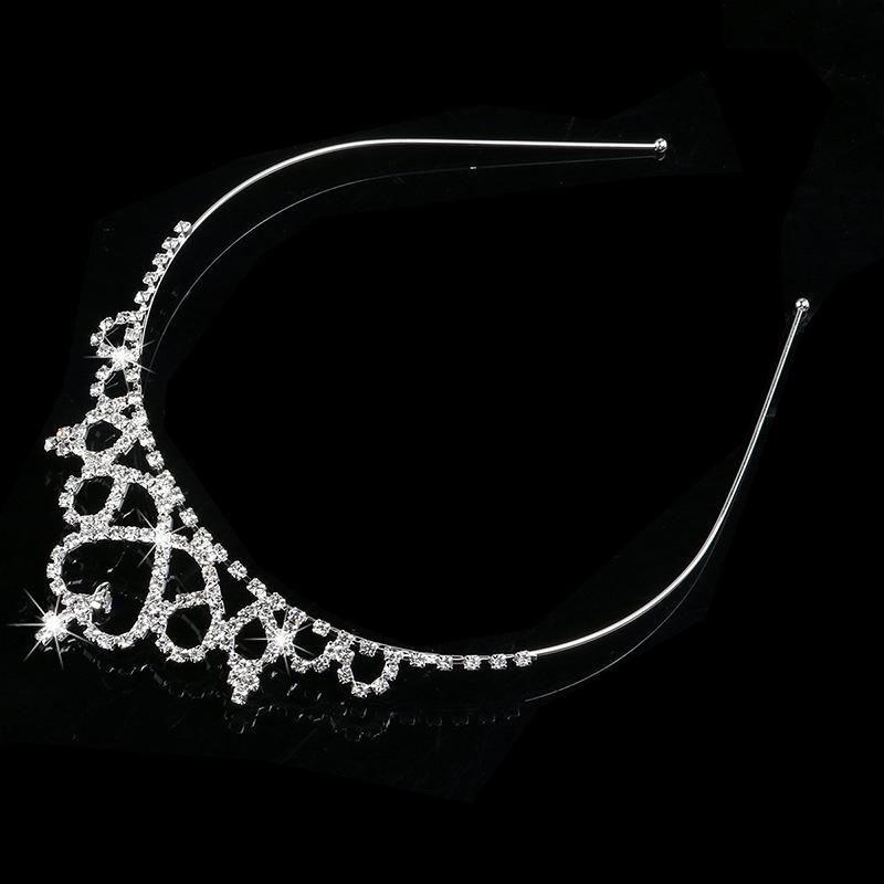 New Children's Headwear Accessories Children's Princess Crown Headband Girls' Heart-shaped Accessories Birthday Hair Cards