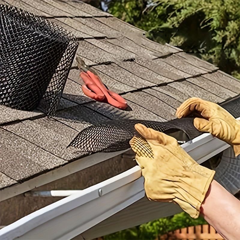 Easy Install 315" Gutter Guard Mesh Roll with Hooks, Plastic Leaffilter Bird Blocker Net for Roof Gutters Downspouts