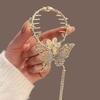 Elegant Tassel Hair Claw Rhinestone Pearl Flower Tassels Hair Clip Women Girl Ponytail Holder Hairpins Fringe Hair Accessories