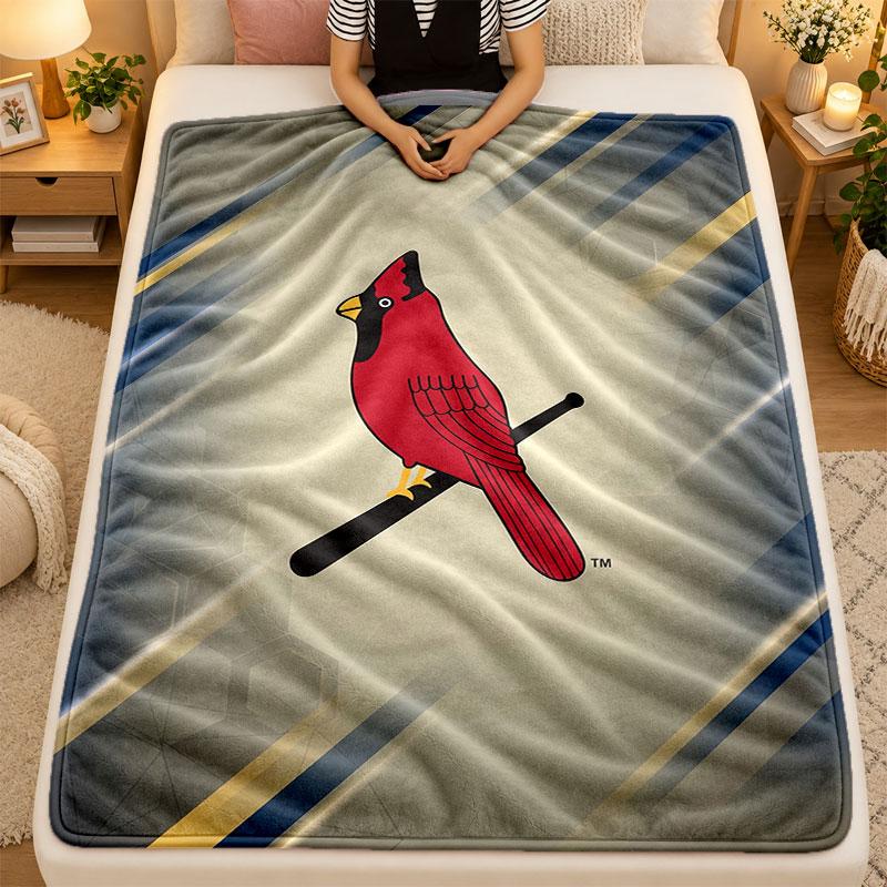 Flannel BlanketSt. Louis Cardinals Warm Soft Throw Blanket for Indoor Sofa Bed Living Room Use
