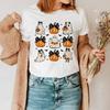 Watercolor Trend Cute Ghost Pumpkin T-Shirt Casual Women's Printed Short Sleeved Clothing Fashionable Cartoon T-Shirt Pattern T-