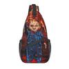 Horror Killer Chucky Sling Crossbody Chest Bag Men Fashion Child's Play Movie Shoulder Backpack for Travel Cycling