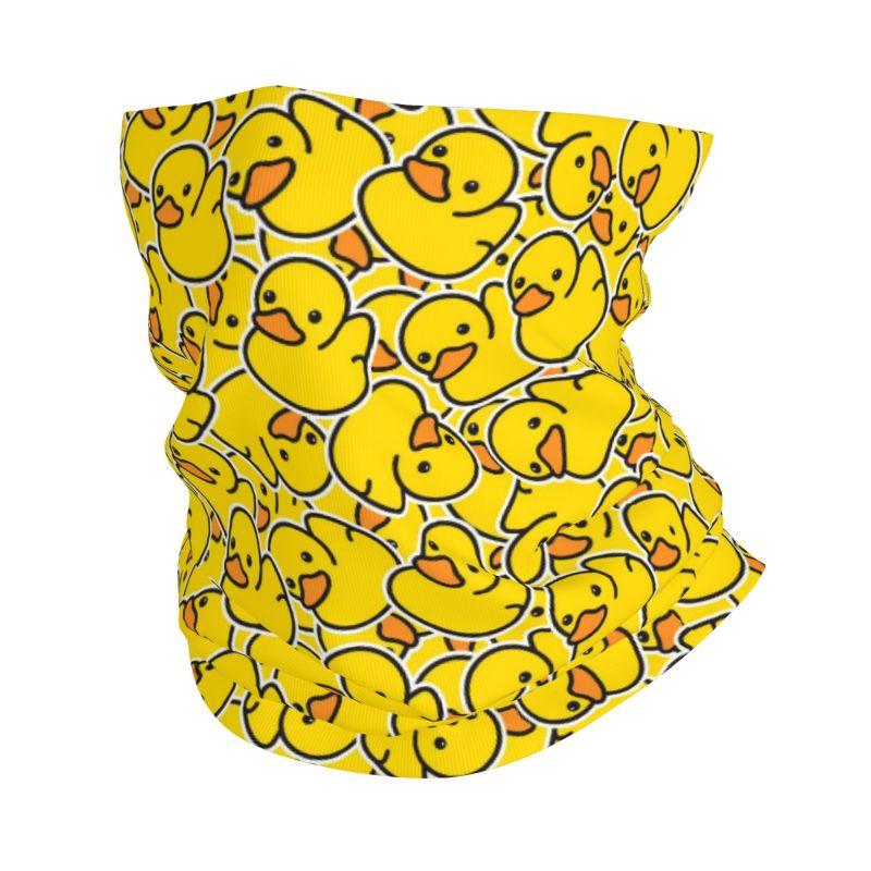 Rubber Cartoon Ducks Bandana Neck Warmer Unisex Hiking Camping Tube Mask Scarf Cute Yellow Ducks Motorcycle Gaiter Face Cover