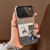B-Bad Bunny Art Album Etui na Telefon Dla iPhone 17 16e 16 15 14 13 12 11 mini Pro Max X XR XSMAX 8 7 Air Plus Przeciwupadkowe Matowe Pokrowiec