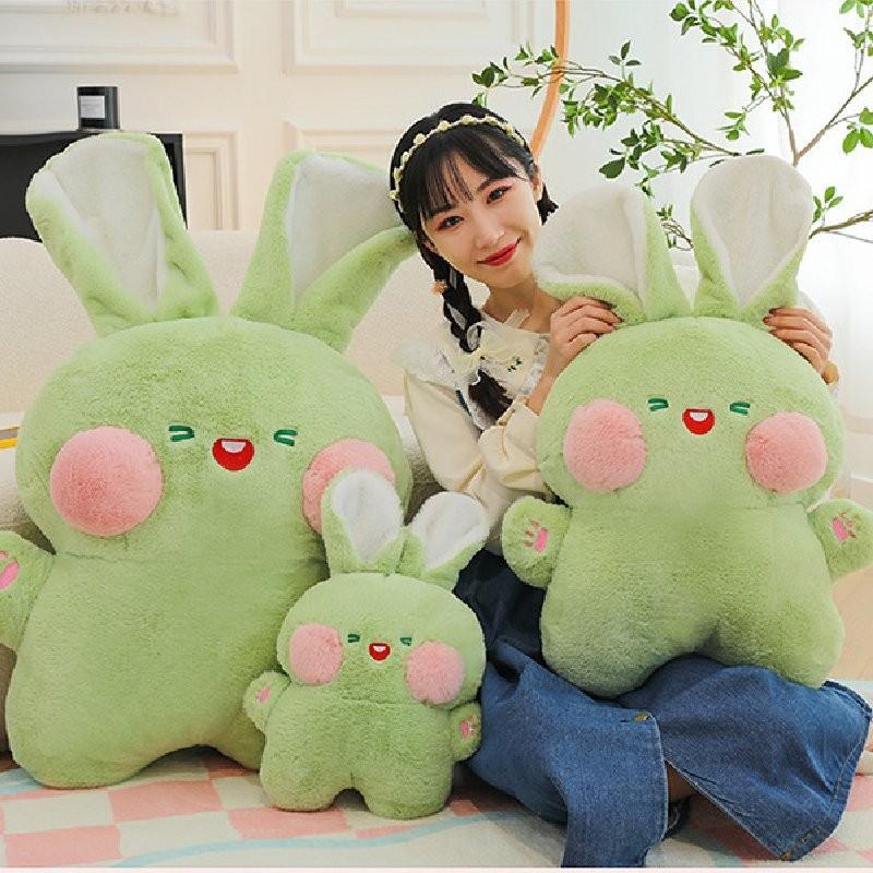 Adorable Plush Rabbit Pillow Doll Cute Bunny Stuffed Toy For Childrens Gifts