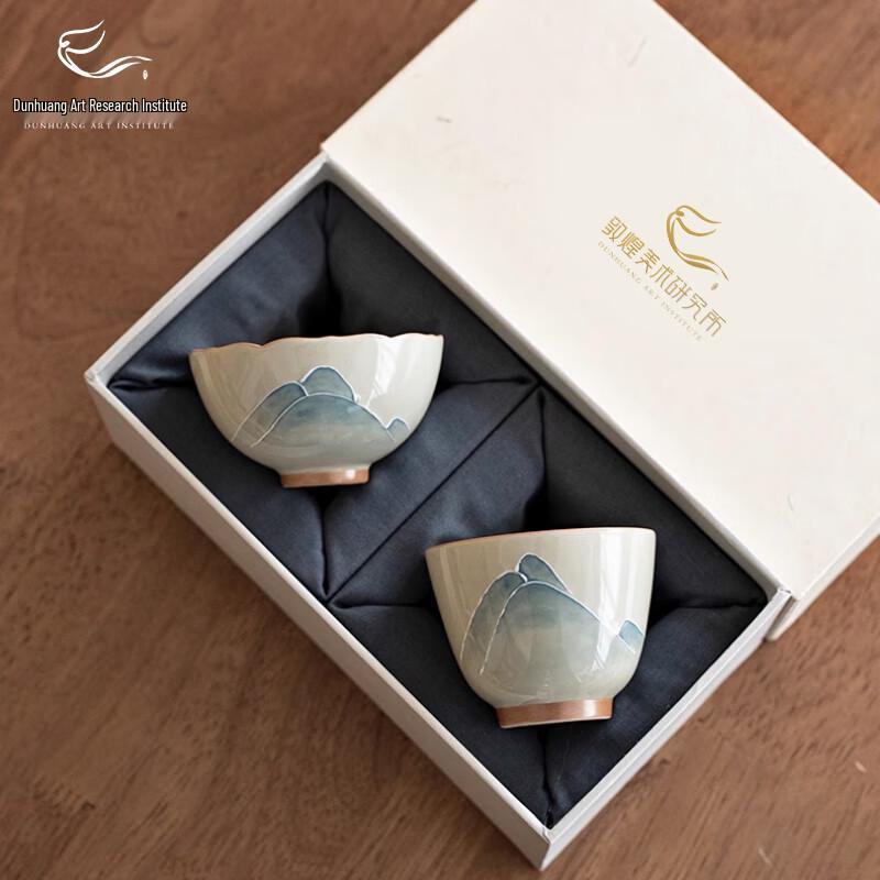 Dunhuang Art Hand-Painted Ceramic Tea Cup Gift Set