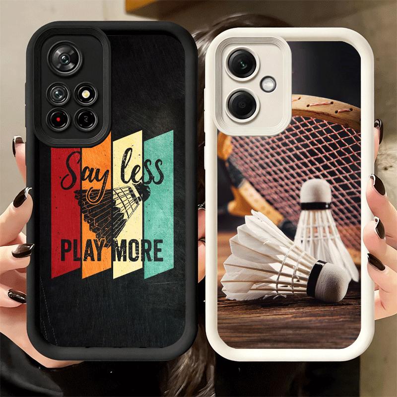 Phone Case for Xiaomi Redmi Note 15 14 13 Pro Plus Badminton Sport Shell 12S 11 11S 11T 5G 14S Soft Silicone Funda