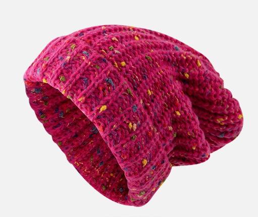Trendy Mixed Color Slouchy Beanie Classic Coldproof Warm Skull Cap Thick Knit Hats Beanies For Women Autumn & Winter