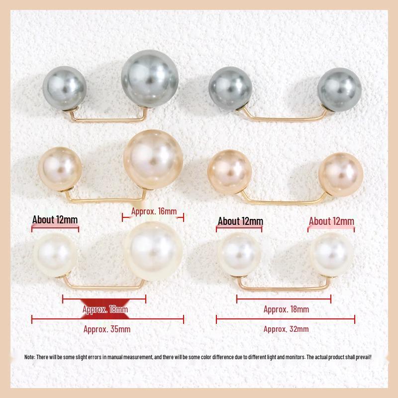 Waist-Cinching Pin: Adjustable Brooch with Pearl Button for Slimming and Anti-Exposure
