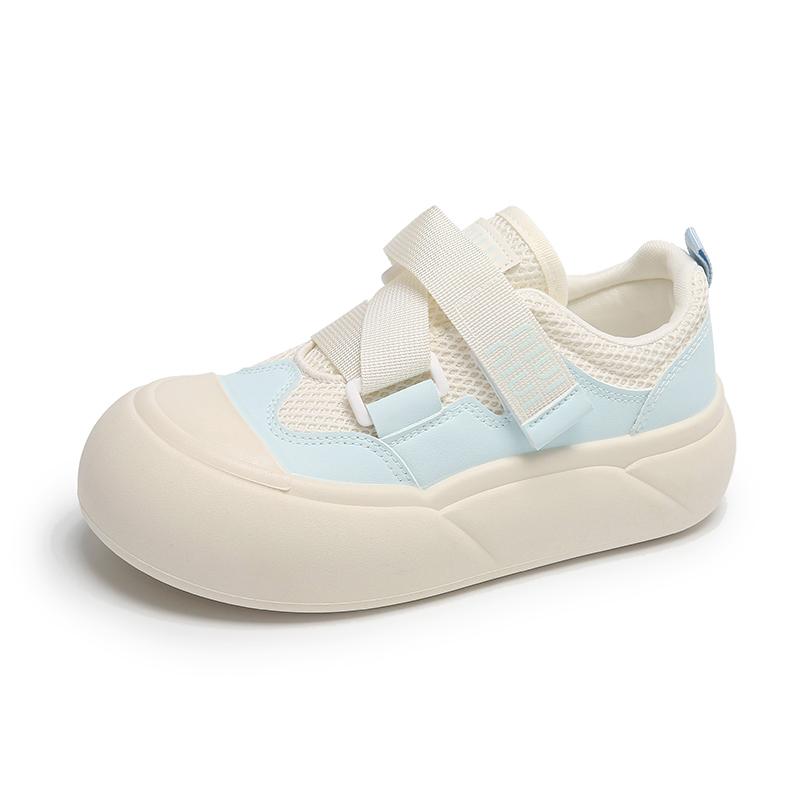 

Модные женские туфли на плоской подошве Белые туфли Повседневные и универсальные женские туфли Большой носок Толстая подошва Тренд 40