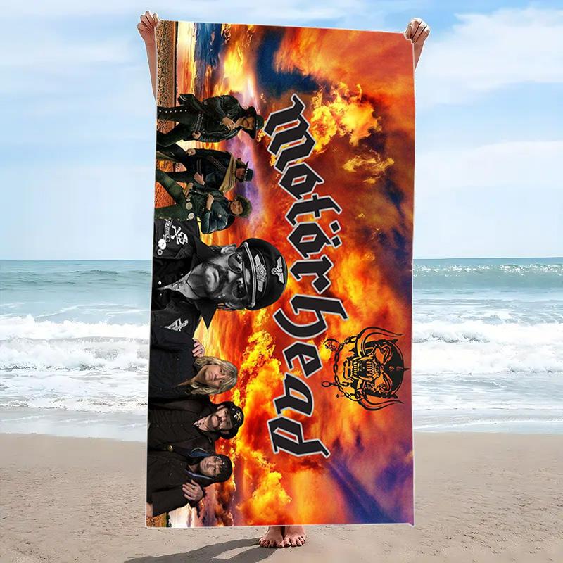 Motörhead Print Beach Towel, Large Soft Quick Dry Towel for Beach Camping Swimming