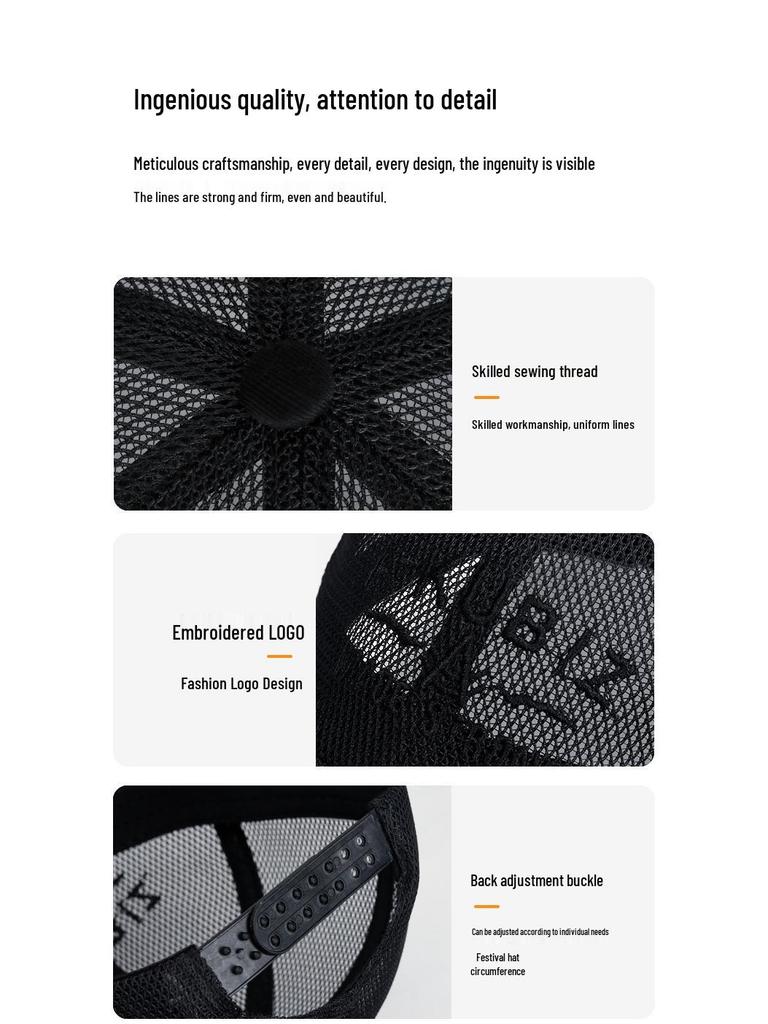 Unisex Summer Mesh Sun Hat: Breathable, Adjustable, Soft Top Baseball Cap for Youth