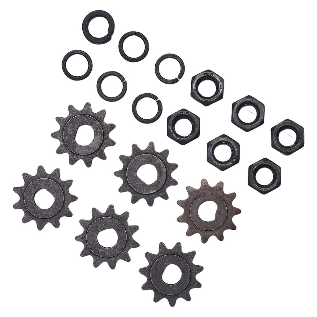 25H Chain Motor Sprocket 10mm Inner Diameter High Strength Metal Motor Sprocket with D Hole Nut and Spring