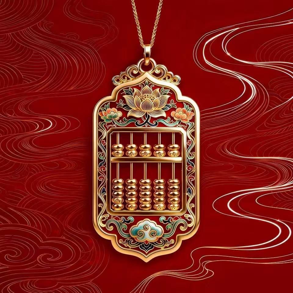 New hollow auspicious cloud pattern blessing wishful thinking pendant new Chinese retro national tide jewelry femininity light luxury