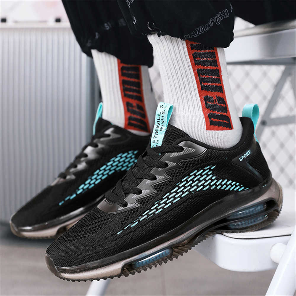 Fashion With Ties Stocking Men's Running Sneakers Walking Luxury Shoes Sneakers Lace-up Boots Sport Sporty Pie Portable Sneeker