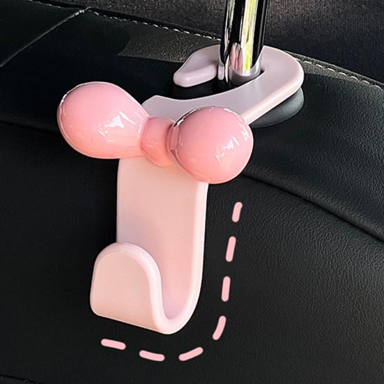 2Pcs Car Hook Lightweight Trunk Seat Button Hook Hole-Free Interior Storage Hook Multi-Functional Water Cup Holder