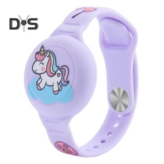 

Водонепроницаемый браслет для Airtag Детский браслет с застежкой безопасности Защитный чехол для AirTag Tracker Взрослые Дети Ремешок для часов фиолетовый