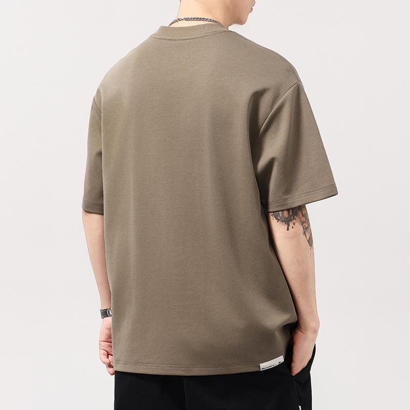 Summer Letter Embroidered Heavy Short-sleeved T-shirt for Men and Women American Retro Loose T-shirt