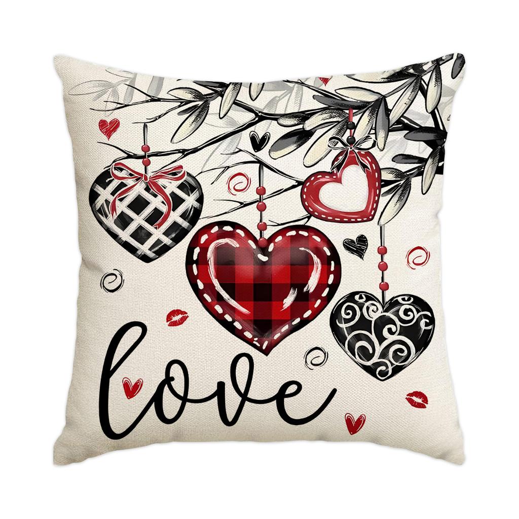 1Pc/4Pcs Valentine'S Day Pillow Cover, Suitable For Valentine'S Day, Wedding Party Decoration Cushion Cover