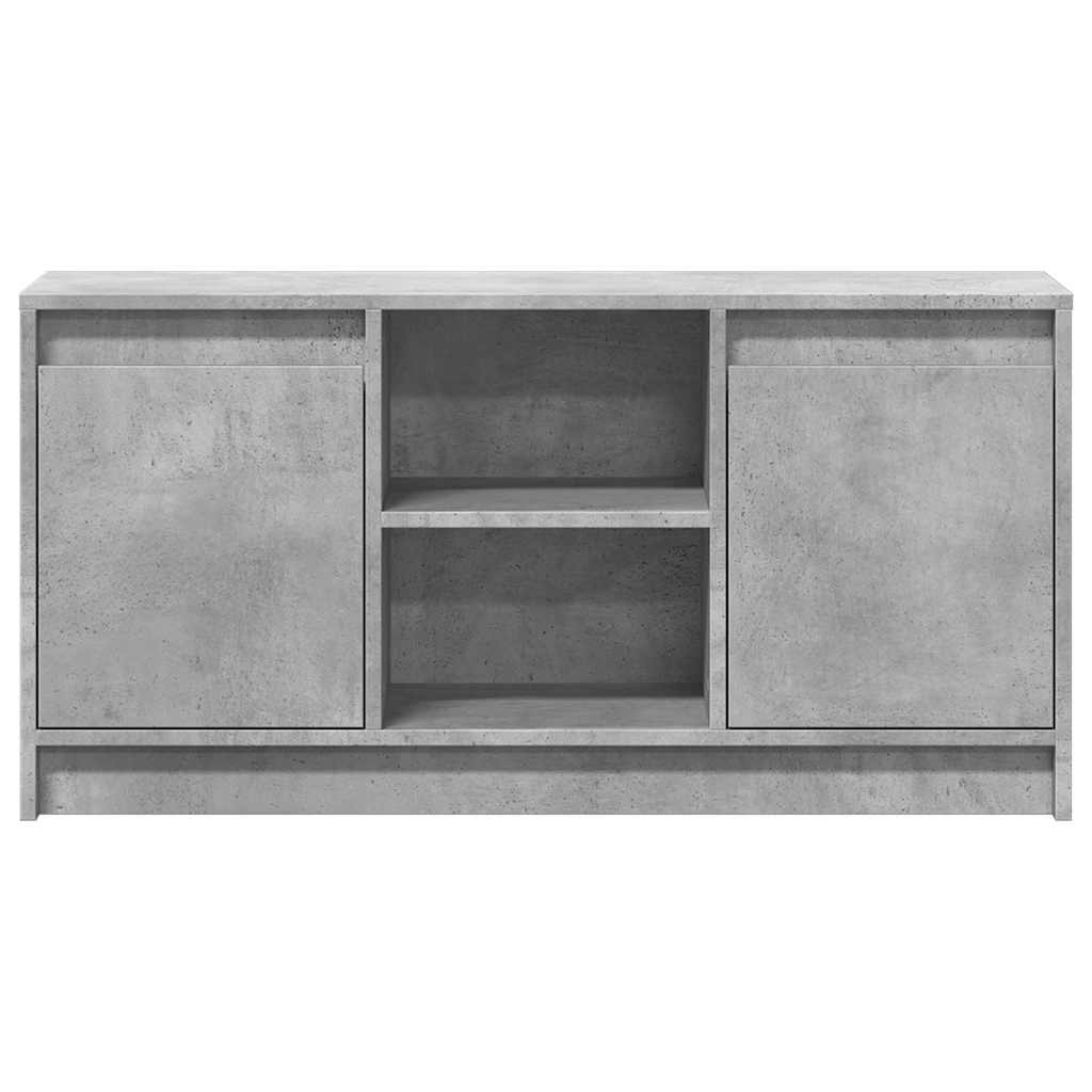 Szafka Pod Tv Z Led, Szarość Betonu, 100X34X50 Cm